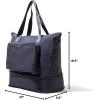 imageBaggallini Carryall Expandable Lightweight Travel Tote 22quot Packable Folding Compact Nylon Washable Weekender wLuggage SleeveFrench Navy