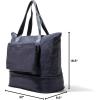 imageBaggallini Carryall Expandable Lightweight Travel Tote 22quot Packable Folding Compact Nylon Washable Weekender wLuggage SleeveFrench Navy