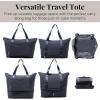imageBaggallini Carryall Expandable Lightweight Travel Tote 22quot Packable Folding Compact Nylon Washable Weekender wLuggage SleeveFrench Navy