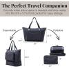 imageBaggallini Carryall Expandable Lightweight Travel Tote 22quot Packable Folding Compact Nylon Washable Weekender wLuggage SleeveFrench Navy