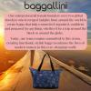imageBaggallini Carryall Expandable Lightweight Travel Tote 22quot Packable Folding Compact Nylon Washable Weekender wLuggage SleeveIndigo Petal