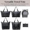 imageBaggallini Carryall Expandable Lightweight Travel Tote 22quot Packable Folding Compact Nylon Washable Weekender wLuggage SleeveMidnight Blossom