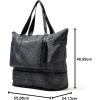 imageBaggallini Carryall Expandable Lightweight Travel Tote 22quot Packable Folding Compact Nylon Washable Weekender wLuggage SleeveMidnight Blossom
