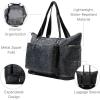 imageBaggallini Carryall Expandable Lightweight Travel Tote 22quot Packable Folding Compact Nylon Washable Weekender wLuggage SleeveMidnight Blossom