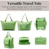 imageBaggallini Carryall Expandable Lightweight Travel Tote 22quot Packable Folding Compact Nylon Washable Weekender wLuggage SleeveMoss