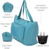 imageBaggallini Carryall Expandable Lightweight Travel Tote 22quot Packable Folding Compact Nylon Washable Weekender wLuggage SleeveSeaside Blue