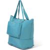 imageBaggallini Carryall Expandable Lightweight Travel Tote 22quot Packable Folding Compact Nylon Washable Weekender wLuggage SleeveSeaside Blue