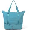 imageBaggallini Carryall Expandable Lightweight Travel Tote 22quot Packable Folding Compact Nylon Washable Weekender wLuggage SleeveSeaside Blue