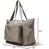 imageBaggallini Carryall Expandable Lightweight Travel Tote 22quot Packable Folding Compact Nylon Washable Weekender wLuggage SleeveSterling Shimmer