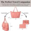 imageBaggallini Carryall Expandable Lightweight Travel Tote 22quot Packable Folding Compact Nylon Washable Weekender wLuggage SleeveTerracotta