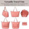 imageBaggallini Carryall Expandable Lightweight Travel Tote 22quot Packable Folding Compact Nylon Washable Weekender wLuggage SleeveTerracotta