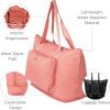 imageBaggallini Carryall Expandable Lightweight Travel Tote 22quot Packable Folding Compact Nylon Washable Weekender wLuggage SleeveTerracotta