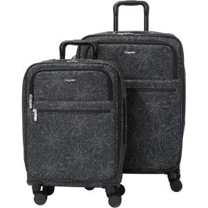 imageBaggallini CarryOn and Large Checked Luggage Bundle  Lightweight Luggage SetMIDNIGHT BLOSSOM PRINT