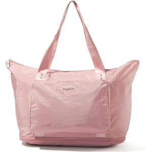 imageBaggallini Carryall Expandable Lightweight Travel Tote 22quot Packable Folding Compact Nylon Washable Weekender wLuggage SleeveBallet Pink