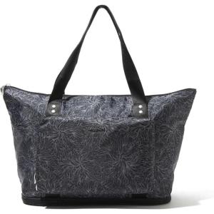 imageBaggallini Carryall Expandable Lightweight Travel Tote 22quot Packable Folding Compact Nylon Washable Weekender wLuggage SleeveMidnight Blossom