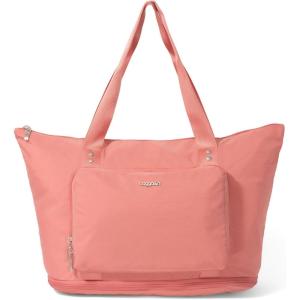 imageBaggallini Carryall Expandable Lightweight Travel Tote 22quot Packable Folding Compact Nylon Washable Weekender wLuggage SleeveTerracotta