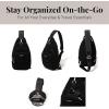 imageBaggallini Central Park Sling  12x7 Sling Crossbody Bag with Convertible Adjustable Shoulder StrapBlack Faux Shearling