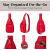 imageBaggallini Central Park Sling  12x7 Sling Crossbody Bag with Convertible Adjustable Shoulder StrapCrimson Red Twill