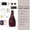 imageBaggallini Central Park Sling  12x7 Sling Crossbody Bag with Convertible Adjustable Shoulder StrapCrimson Tartan