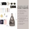 imageBaggallini Central Park Sling  12x7 Sling Crossbody Bag with Convertible Adjustable Shoulder StrapGunmetal Puff