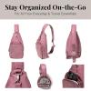 imageBaggallini Central Park Sling  12x7 Sling Crossbody Bag with Convertible Adjustable Shoulder StrapMauve Twill