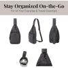 imageBaggallini Central Park Sling  12x7 Sling Crossbody Bag with Convertible Adjustable Shoulder StrapSmoke