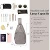 imageBaggallini Central Park Sling  12x7 Sling Crossbody Bag with Convertible Adjustable Shoulder StrapSteel Grey Twill