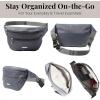 imageBaggallini Essential Belt Bag9x6 Crossbody Fanny Waist Pack WRFID ampamp Adjustable StrapCHARCOAL GRAY