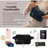 imageBaggallini Securtex AntiTheft Belt Fanny Pack for Women RFID Wallet Locking ZipperTravel Bag Crossbody PurseBlack