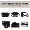 imageBaggallini Securtex AntiTheft Belt Fanny Pack for Women RFID Wallet Locking ZipperTravel Bag Crossbody PurseBlack