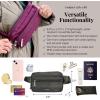 imageBaggallini Securtex AntiTheft Belt Fanny Pack for Women RFID Wallet Locking ZipperTravel Bag Crossbody PurseCharcoal