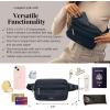 imageBaggallini Securtex AntiTheft Belt Fanny Pack for Women RFID Wallet Locking ZipperTravel Bag Crossbody PurseFrench Navy