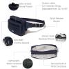 imageBaggallini Securtex AntiTheft Belt Fanny Pack for Women RFID Wallet Locking ZipperTravel Bag Crossbody PurseFrench Navy