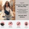 imageBaggallini Securtex AntiTheft Belt Fanny Pack for Women RFID Wallet Locking ZipperTravel Bag Crossbody PurseLapis