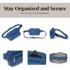 imageBaggallini Securtex AntiTheft Belt Fanny Pack for Women RFID Wallet Locking ZipperTravel Bag Crossbody PurseLapis