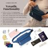 imageBaggallini Securtex AntiTheft Belt Fanny Pack for Women RFID Wallet Locking ZipperTravel Bag Crossbody PurseLapis