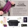 imageBaggallini Securtex AntiTheft Belt Fanny Pack for Women RFID Wallet Locking ZipperTravel Bag Crossbody PurseMidnight Blossom