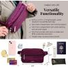 imageBaggallini Securtex AntiTheft Belt Fanny Pack for Women RFID Wallet Locking ZipperTravel Bag Crossbody PurseMulberry