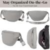 imageBaggallini Style Swift Belt Bag Sling Bag  Lightweight 12quotx7quot Crossbody Bag Fanny Pack Belt wRFID and Adjustable StrapBLite Silver Sand