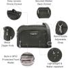 imageBaggallini Triple Zip with RFID Front Wallet  8x6 Crossbody Bag for Women Convertible Fanny Pack Belt Bag WaterResistantCharcoal