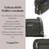 imageBaggallini Triple Zip with RFID Front Wallet  8x6 Crossbody Bag for Women Convertible Fanny Pack Belt Bag WaterResistantCharcoal