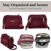 imageBaggallini Triple Zip with RFID Front Wallet  8x6 Crossbody Bag for Women Convertible Fanny Pack Belt Bag WaterResistantDark Cherry