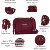imageBaggallini Triple Zip with RFID Front Wallet  8x6 Crossbody Bag for Women Convertible Fanny Pack Belt Bag WaterResistantDark Cherry