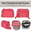 imageBaggallini Triple Zip with RFID Front Wallet  8x6 Crossbody Bag for Women Convertible Fanny Pack Belt Bag WaterResistantFlamingo