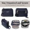 imageBaggallini Triple Zip with RFID Front Wallet  8x6 Crossbody Bag for Women Convertible Fanny Pack Belt Bag WaterResistantFrench Navy