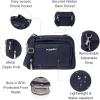 imageBaggallini Triple Zip with RFID Front Wallet  8x6 Crossbody Bag for Women Convertible Fanny Pack Belt Bag WaterResistantFrench Navy