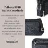 imageBaggallini Triple Zip with RFID Front Wallet  8x6 Crossbody Bag for Women Convertible Fanny Pack Belt Bag WaterResistantMidnight Blossom