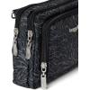 imageBaggallini Triple Zip with RFID Front Wallet  8x6 Crossbody Bag for Women Convertible Fanny Pack Belt Bag WaterResistantMidnight Blossom