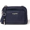 imageBaggallini Triple Zip with RFID Front Wallet  8x6 Crossbody Bag for Women Convertible Fanny Pack Belt Bag WaterResistantFrench Navy