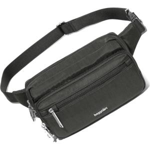 imageBaggallini Securtex AntiTheft Belt Fanny Pack for Women RFID Wallet Locking ZipperTravel Bag Crossbody PurseCharcoal